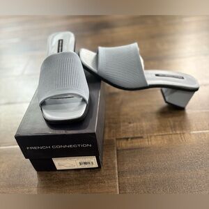 French Connection Light blue-gray Block Heels